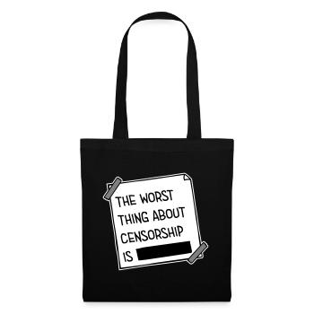 Le pire dans la censure, c’est l’ironie amusante - Sac en tissu - noir - Devant