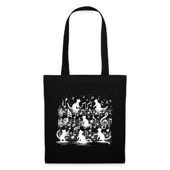 Chœur de chats fantaisiste sur l’équipe musicale Amoureux des chats Fun - Sac en tissu - noir - Devant