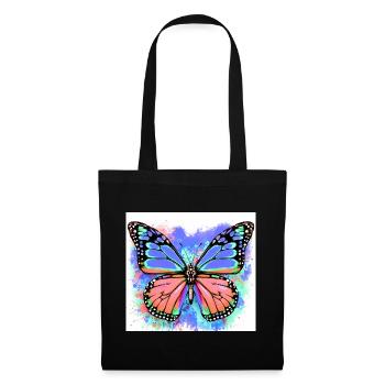 Schmetterling - Stoffbeutel - Schwarz - Vorne