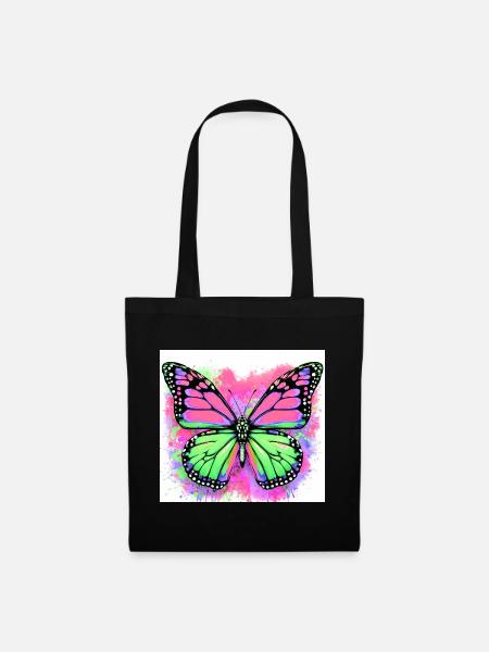 Schmetterling - Stoffbeutel - Schwarz