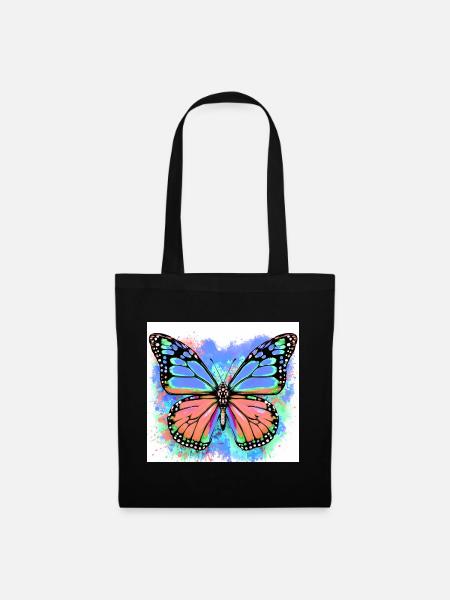 Schmetterling - Stoffbeutel - Schwarz