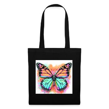Schmetterling - Stoffbeutel - Schwarz - Vorne
