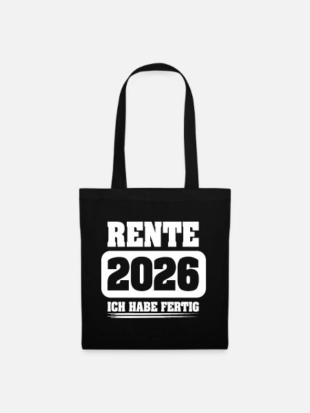 Rente 2026 - Stoffbeutel - Schwarz