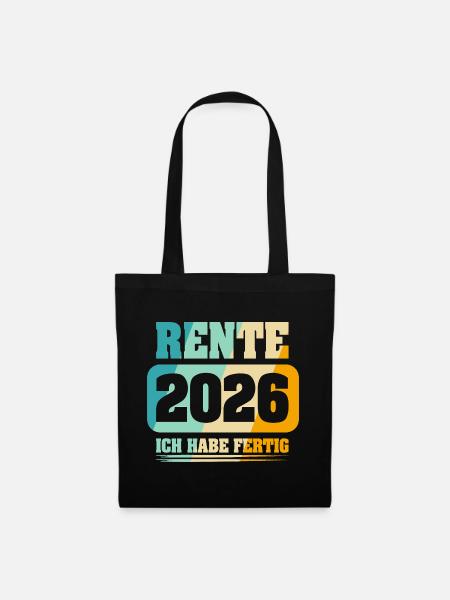 Rentner Rente 2026 - Stoffbeutel - Schwarz