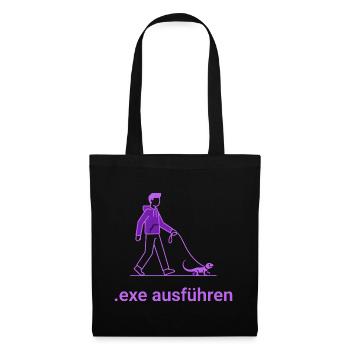 .exe ausführen ADMIN Lila - Stoffbeutel - Schwarz - Vorne