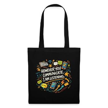Communication Listening Psychologist Prof Gift - Tote Bag - black - Front