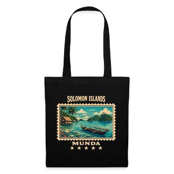 Marque de voyage vintage Solomon Islands Munda - Sac en tissu - noir - Devant