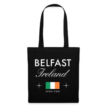 Belfast Northern Ireland Coordinates Travel Souvenir - Tote Bag - black - Front
