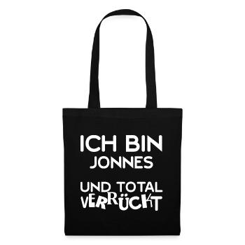 Verrueckt Jonnes - Stoffbeutel - Schwarz - Vorne