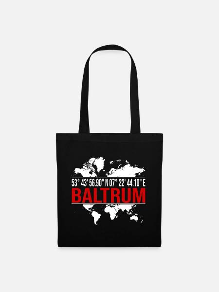 Baltrum - Stoffbeutel - Schwarz