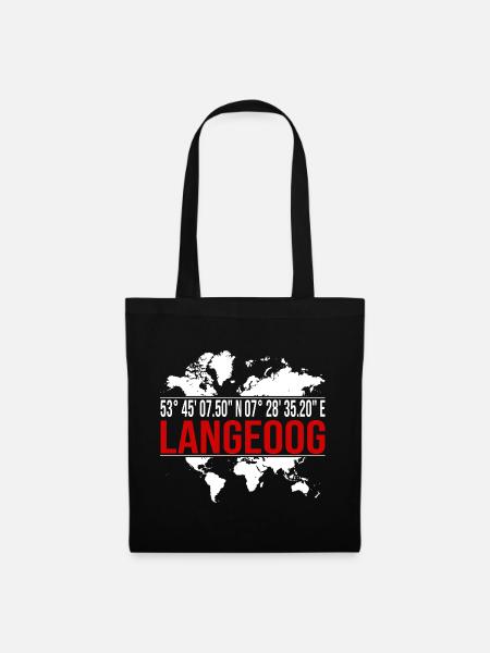 Langeoog - Stoffbeutel - Schwarz