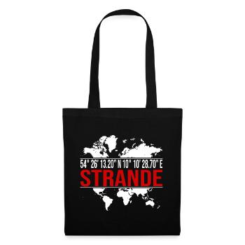 Strande - Stoffbeutel - Schwarz - Vorne