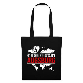 Augsburg - Stoffbeutel - Schwarz - Vorne