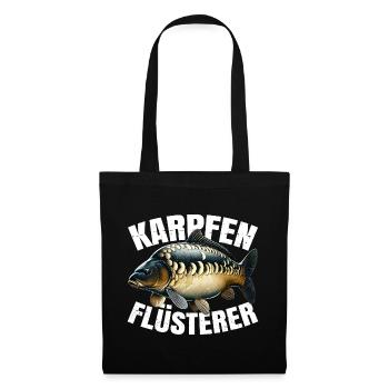 Karpfenangeln - Stoffbeutel - Schwarz - Vorne
