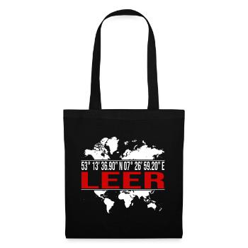 Leer - Stoffbeutel - Schwarz - Vorne