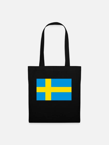 Schweden - Stoffbeutel - Schwarz