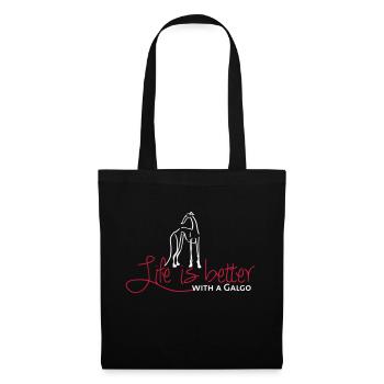 Life is better Galgo - Tote Bag - black - Front