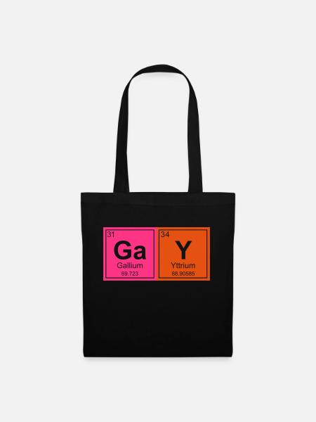 Geeky Gay Periodic Elements - Tote Bag - black