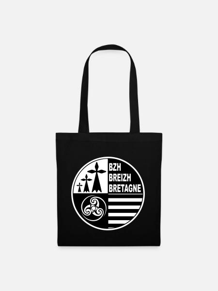 Breirzh Bretagne - Sac en tissu - noir