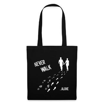 NE JAMAIS MARCHER L'HOMME ET FEMME ALONE - Sac en tissu - noir - Devant