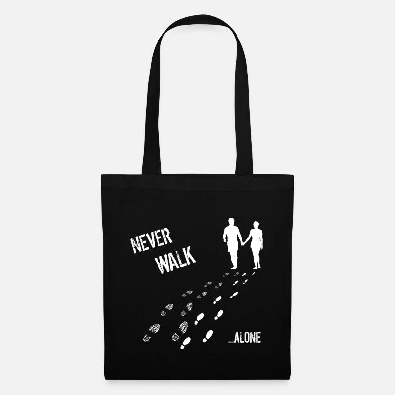 MANN UND FRAU NEVER WALK ALONE - Stoffbeutel - Schwarz