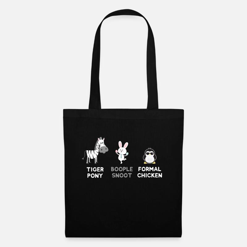 Zebra - Rabbit - Penguin or Tiger Pony .... - Tote Bag - black