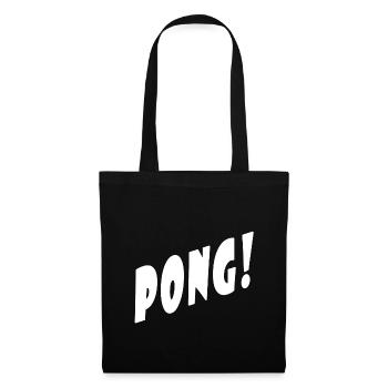 Pong! - Schwarz/Black - Partner/Duo Look - Ping! - Stoffbeutel - Schwarz - Vorne