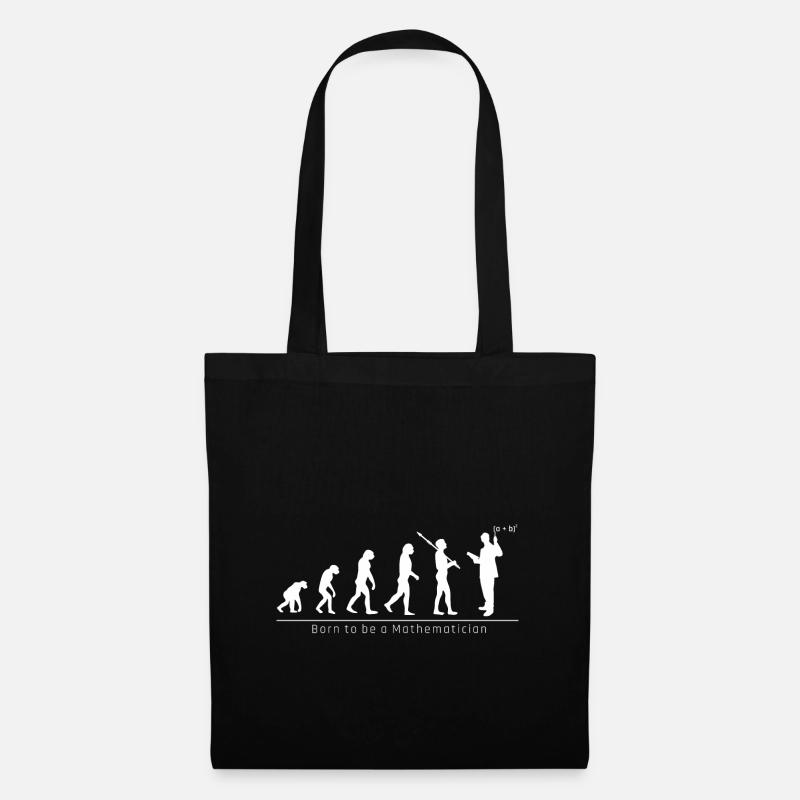 Evolution Mathematiker lustiges cooles Geschenk - Stoffbeutel - Schwarz