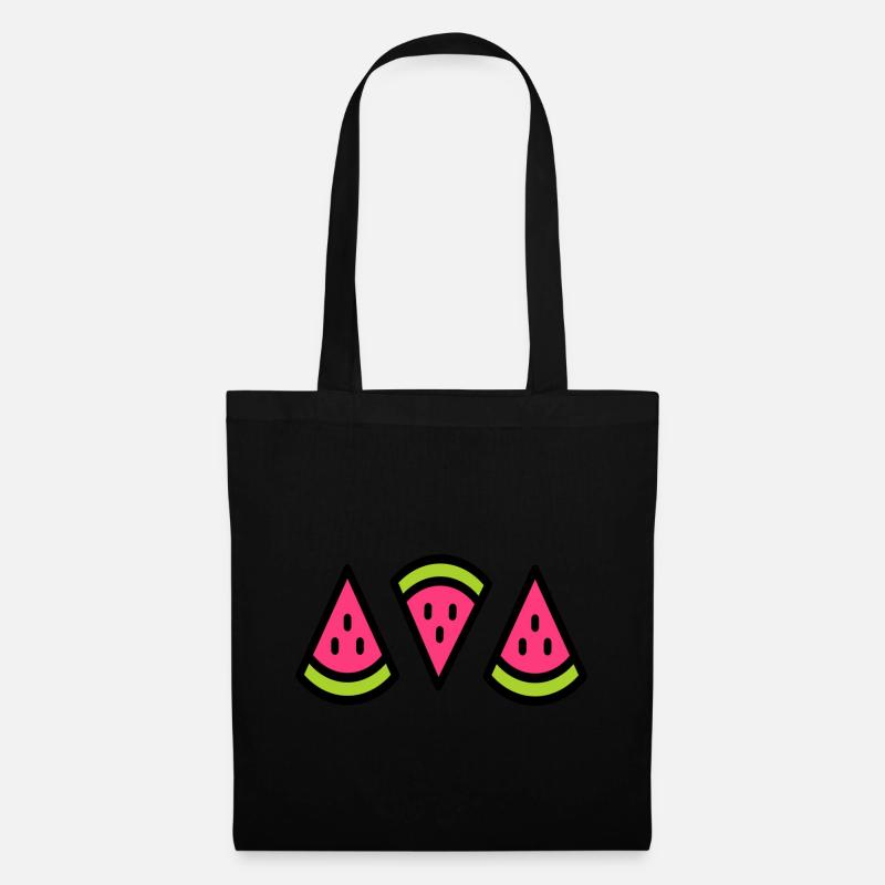 pastèque douce fruit de l'été - Sac en tissu - noir