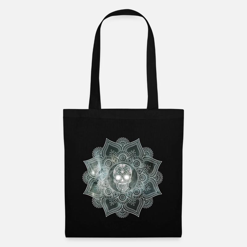 Mandala Skull - Stoffbeutel - Schwarz
