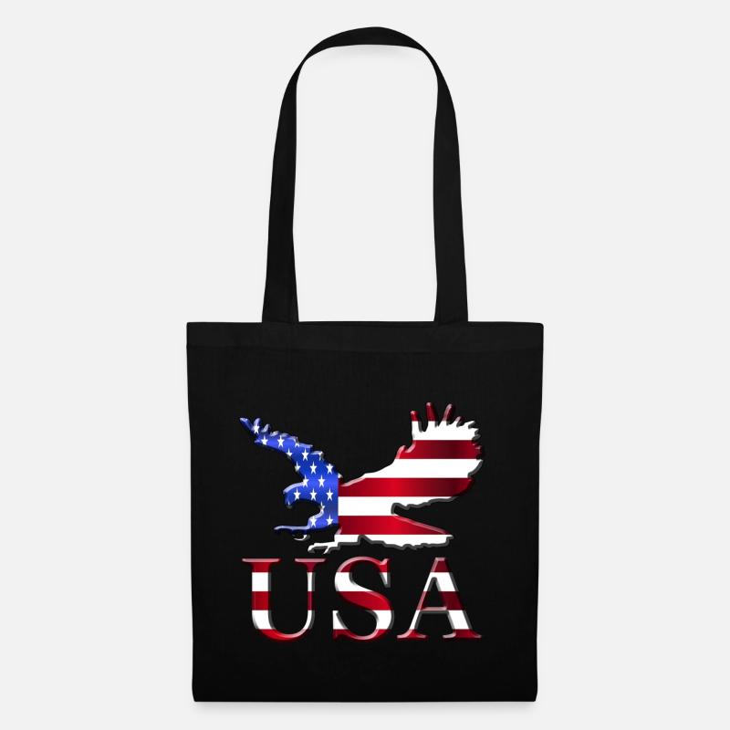 USA - Stoffbeutel - Schwarz