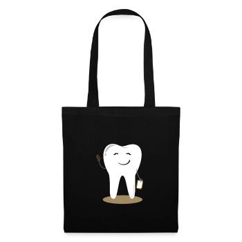 Accounting Teeth Dental Care Dentist Practice Tooth - Tote Bag - black - Front
