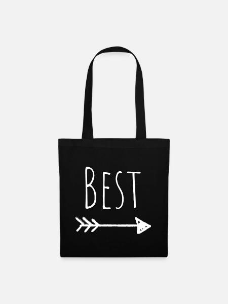 BEST FRIENDS SHIRT - Stoffbeutel - Schwarz