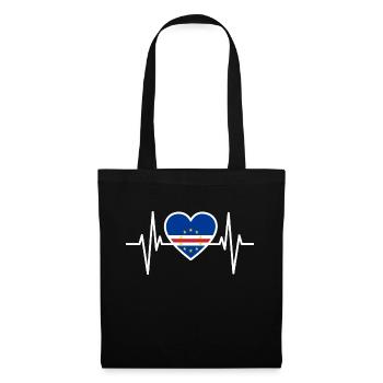 Cap-Vert Cape Verde Cabo Verde Cadeau De Drapeau - Sac en tissu - noir - Devant