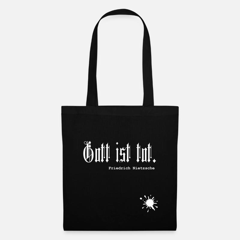 God is dead. Nietzsche - Tote Bag - black