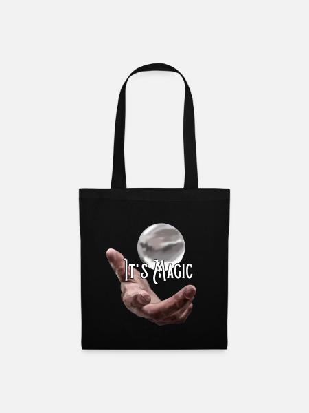 Main avec ballon, magie, magie - Sac en tissu - noir