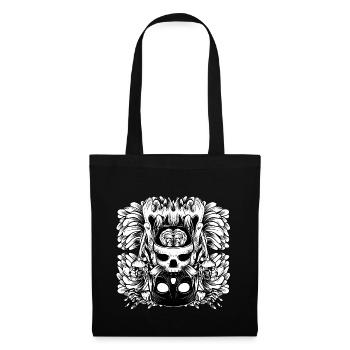 Skull and Brain - Tote Bag - black - Front