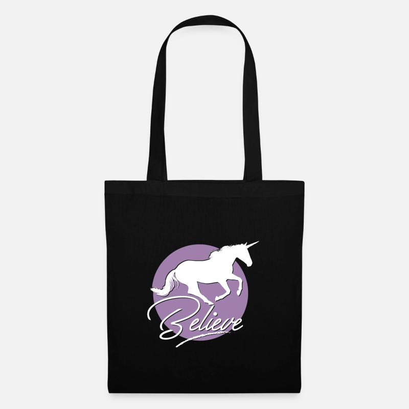 Einhorn - Stoffbeutel - Schwarz