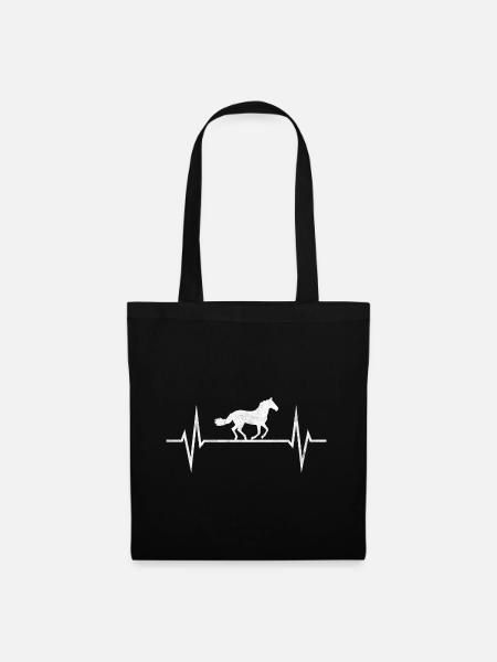 Pferd Pferde Pferdebesitzer Reiten Reiter Geschenk - Stoffbeutel - Schwarz