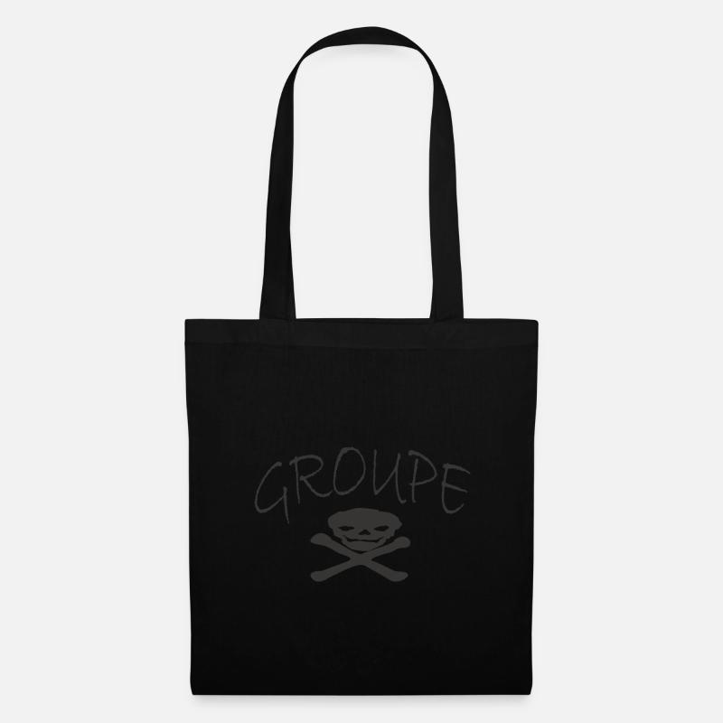 Crâne d'équipe - Sac en tissu - noir