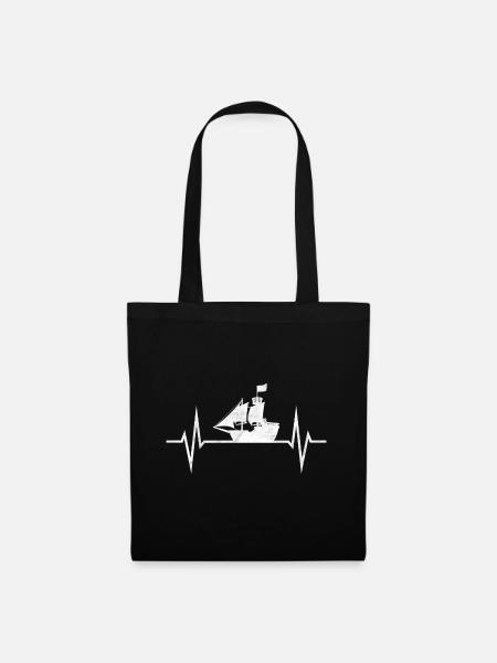 Ship ships sailing sailing ship sail gift - Tote Bag - black