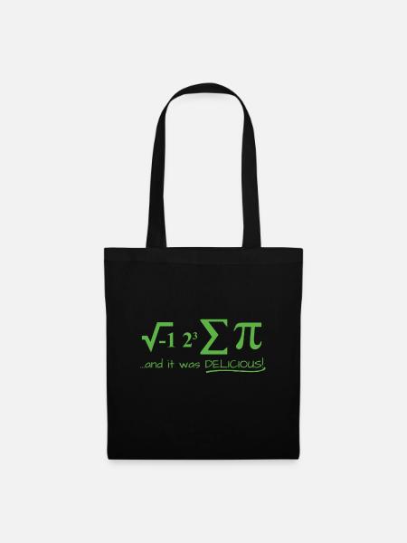 design I ate some pie and it was delicious mathe - Stoffbeutel - Schwarz
