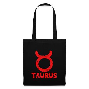 Zodiac Taureau - Sac en tissu - noir - Devant