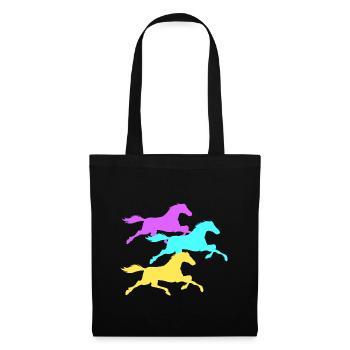 Cheval - Sac en tissu - noir - Devant