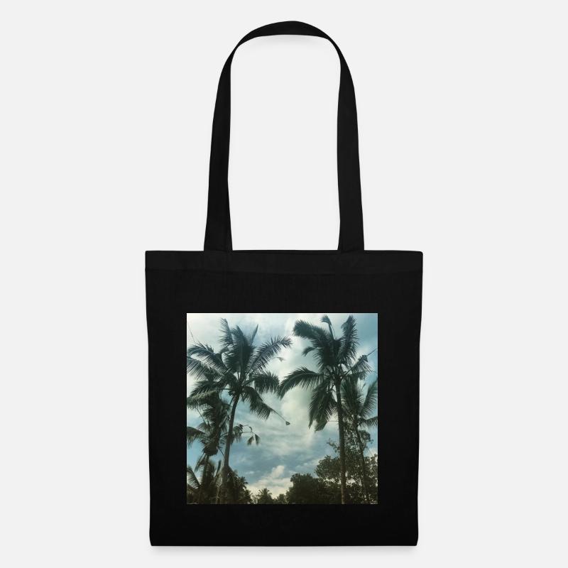 palmiers - Sac en tissu - noir