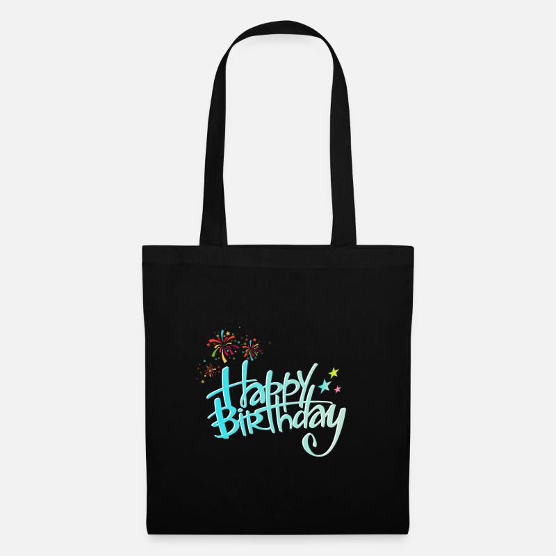 Geburtstag - Stoffbeutel - Schwarz