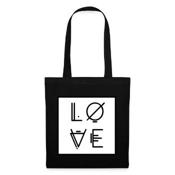 Love Love - Abstract Art Vector Graphics Vector - Tote Bag - black - Front