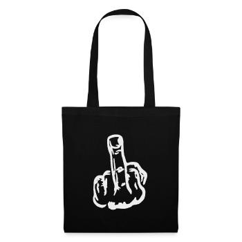 Idée de cadeau provocateur du majeur drôle - Sac en tissu - noir - Devant