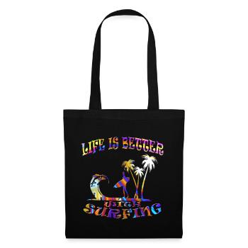 Surfer - Sac en tissu - noir - Devant
