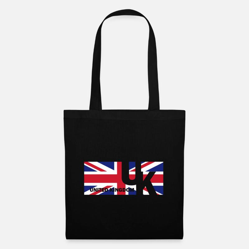 Drapeau anglais drapeau cadeau anglais - Sac en tissu - noir